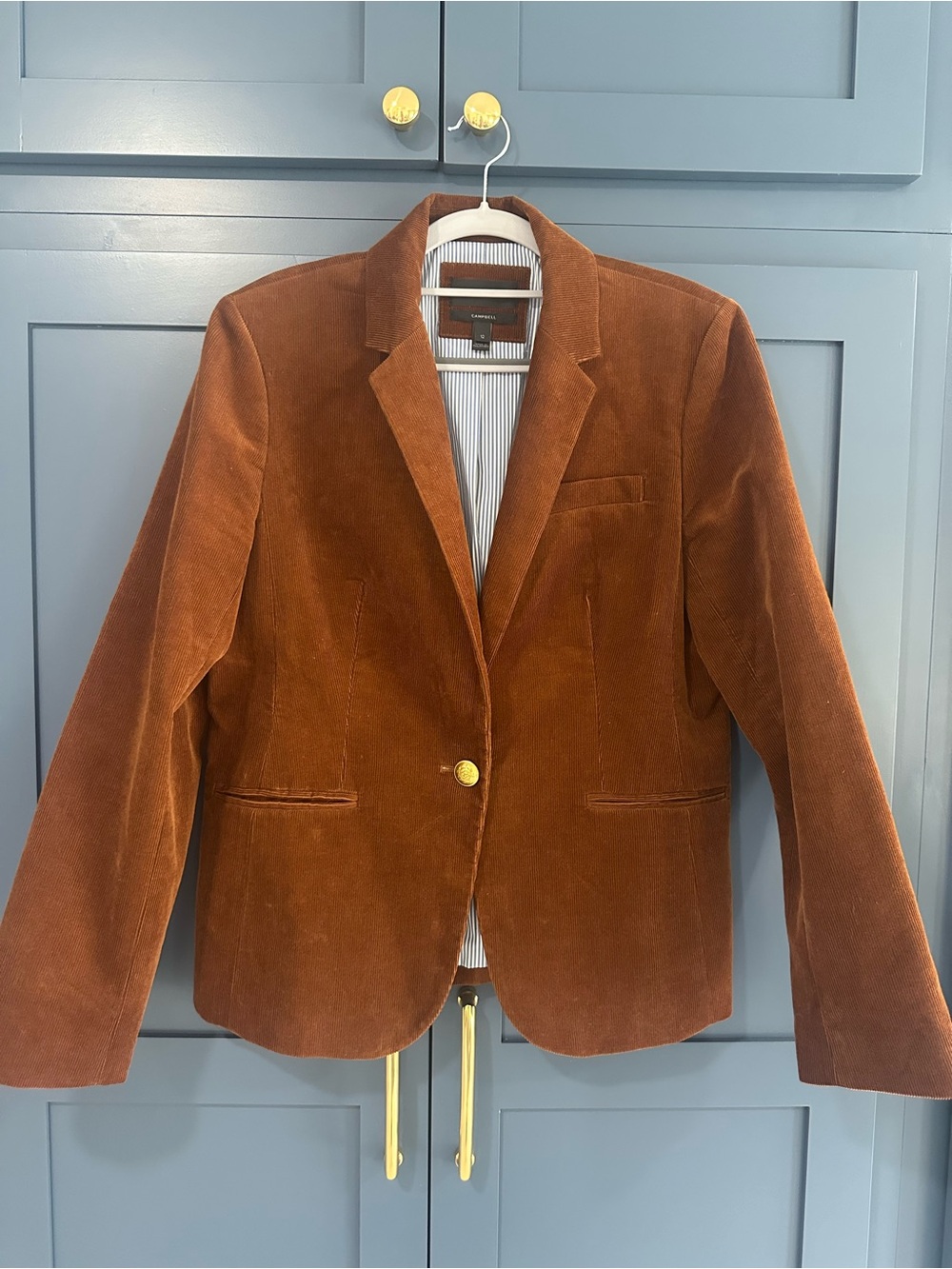 J CREW Campbell Rust Brown Corduroy Blazer Size 12 - Picture 2 of 6